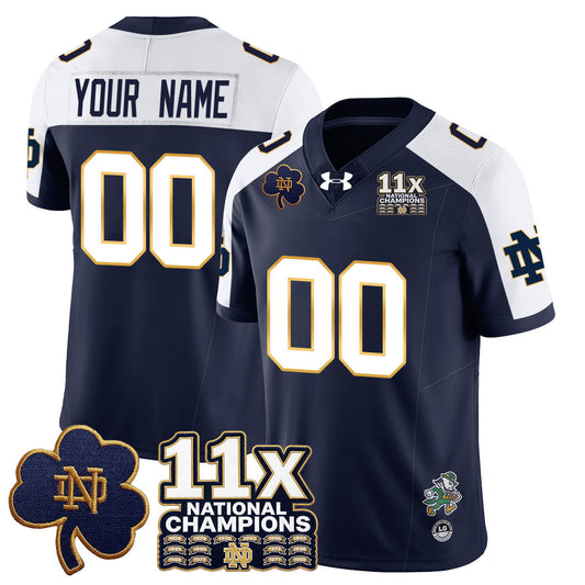 Custom ND 11x-Time National Champions Vapor Limited Jersey - Stitched