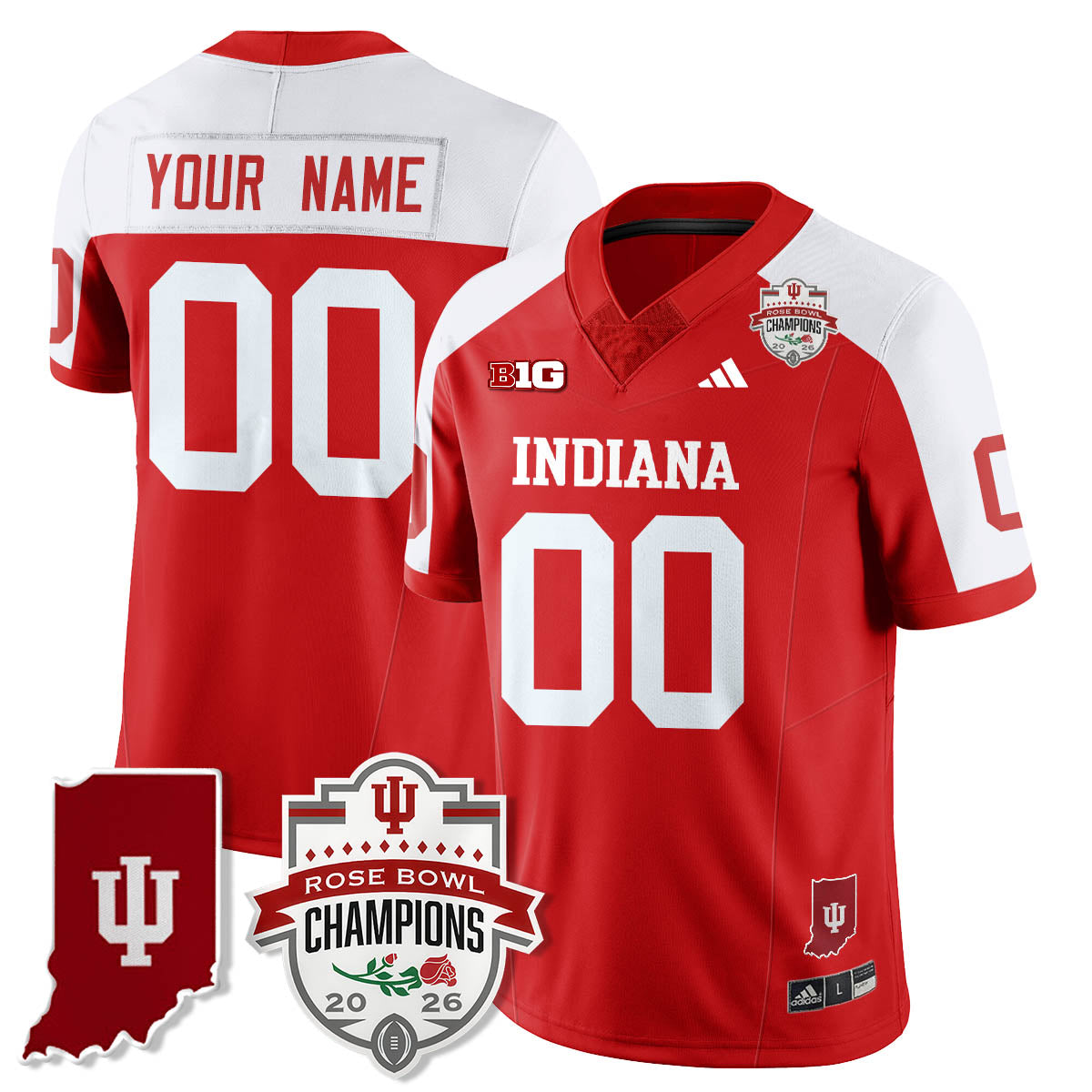 Indiana H Vapor Limited Football Jersey - Rose Bowl Champions - All Stitched