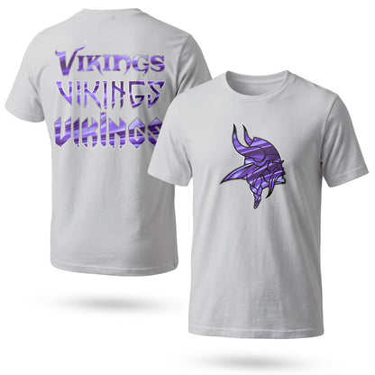 Minnesota Vikings Fangear Silver Edition Two Sides T-Shirt - Printed