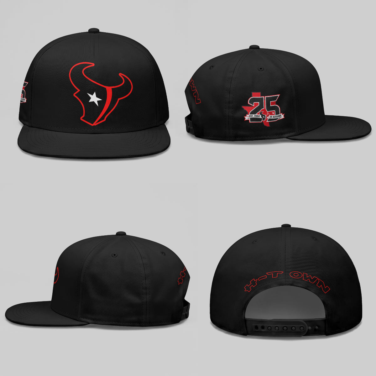 HOU Fan Gear Black Edition Snapback Cap - Printed