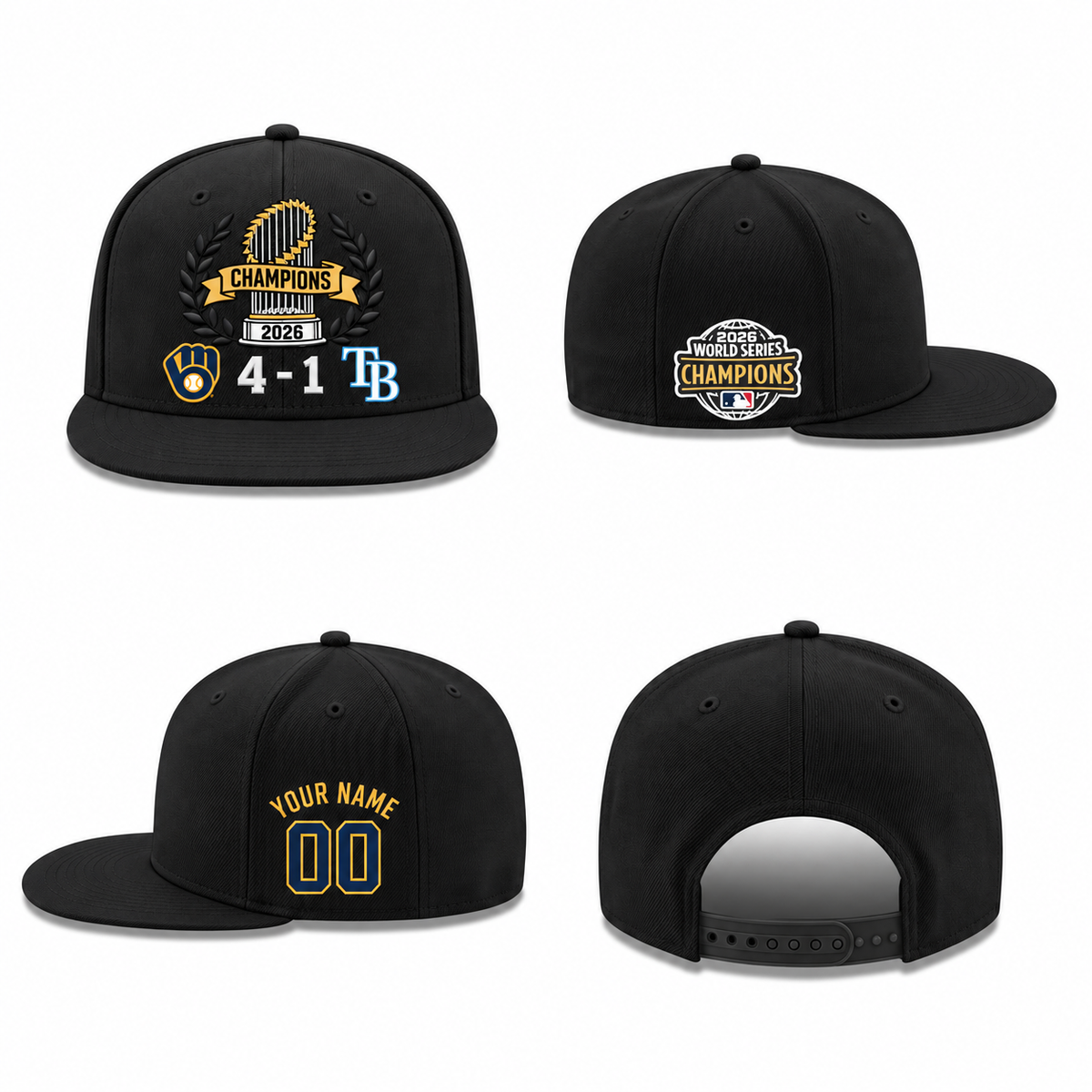 MIL 2026 World Series Champions Personalized Snapback Cap - Printed V7