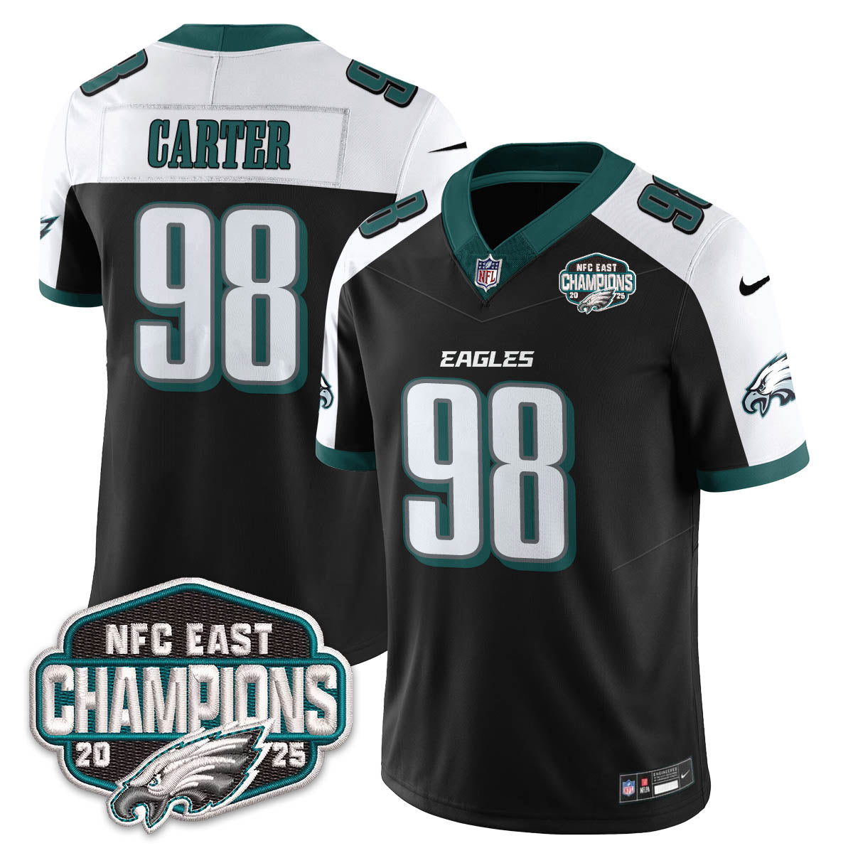 PHI NFC East Champions Vapor Limited Jersey - All Stitched