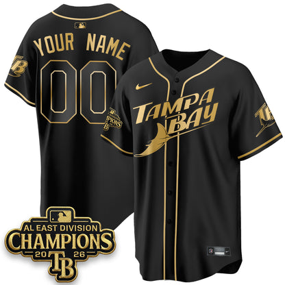 TB 2026 AL East Champs Gold Edition Vapor Jersey - Stitched
