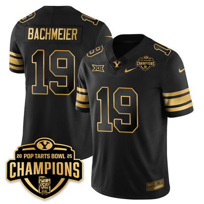 BYU Cougars Football 2025 Pop-Tarts Bowl Champions Gold Jersey - All Stitched