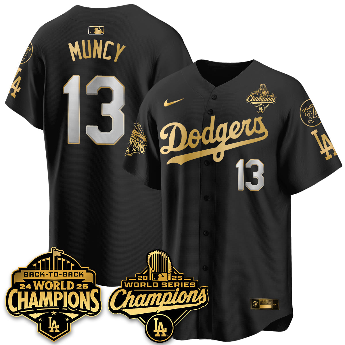 LAD 2025 World Series Champions Jersey - All Stitched N2