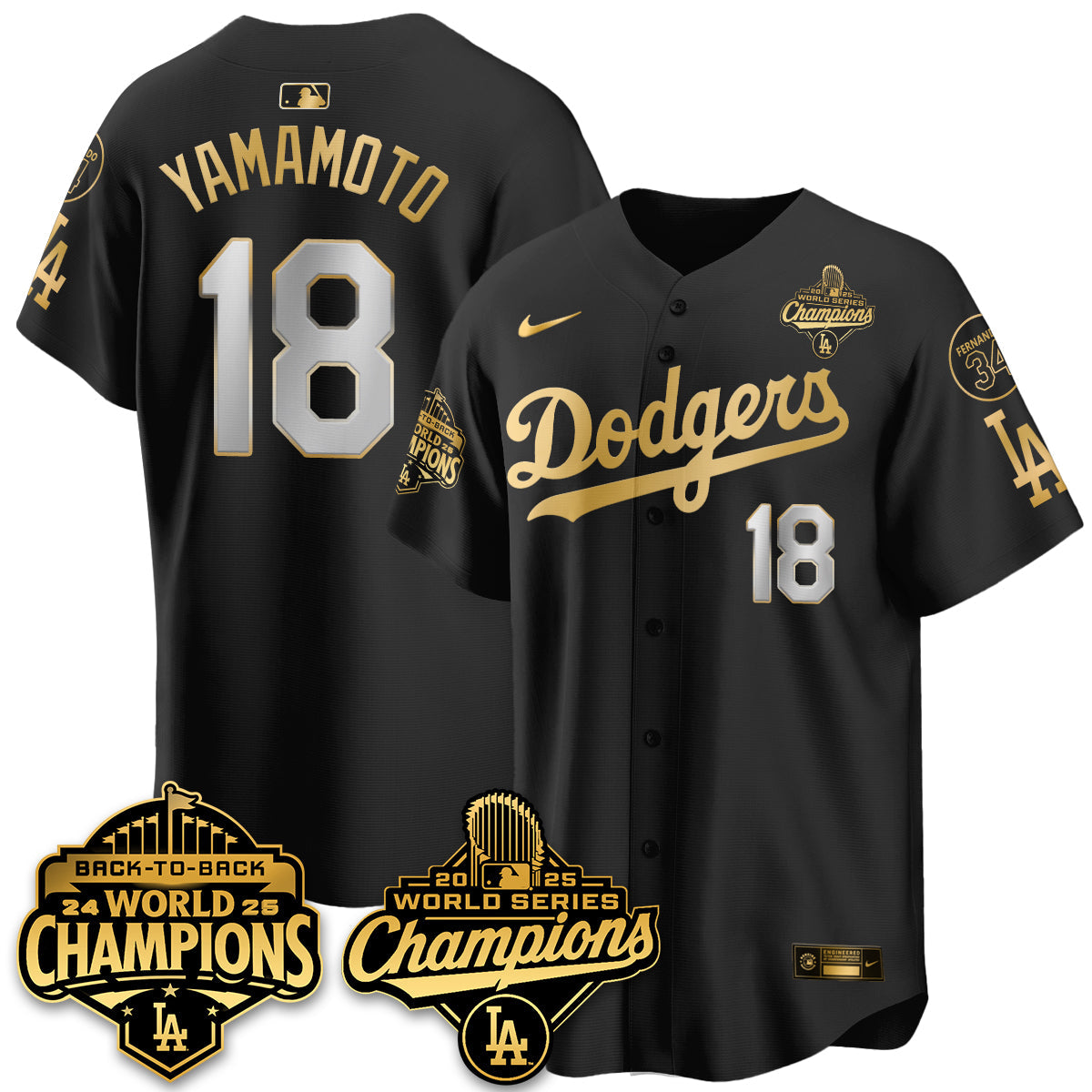 LAD 2025 World Series Champions Jersey - All Stitched N2