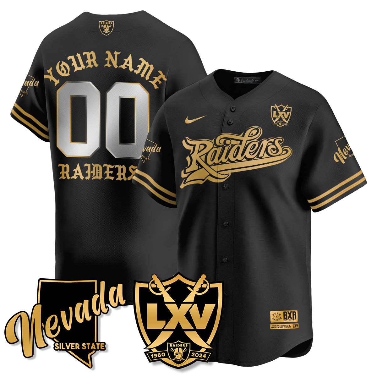 Custom LVR Born x Raised Baseball Jersey - All Stitched