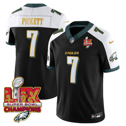 PHI Super Bowl LIX Champions Gold Trim Vapor Limited Jersey - All Stitched