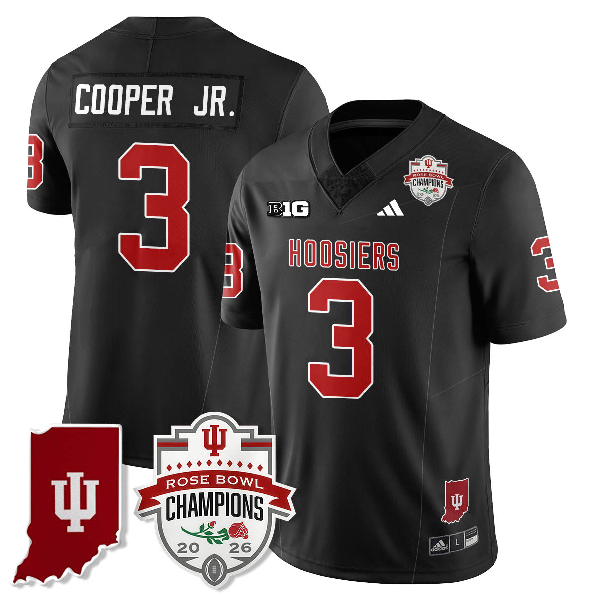 Indiana H Vapor Limited Football Jersey - Rose Bowl Champions - All Stitched