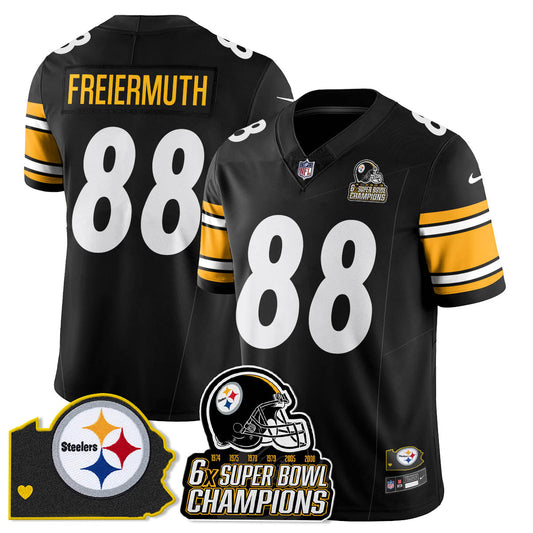 PIT 6-Time Champions Patch Vapor Limited Jersey - Stitched