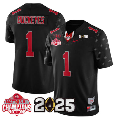 OSU 'Heritage Stripe' 2025 CFP Patch - National Champions Jersey - All Stitched