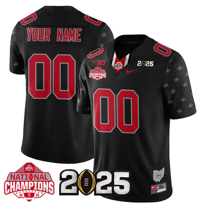 Custom Name/Gender OSU 'Heritage Stripe' 2025 CFP Patch - National Champions Jersey N19 - All Stitched