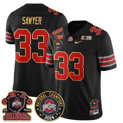 OSU 'Heritage Stripe' 2025 CFP Patch - National Champions Jersey N5 - All Stitched