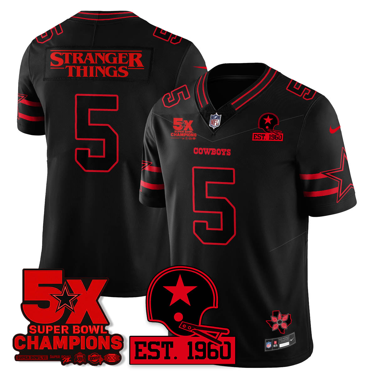 DAL 'Stranger Things Edition' Vapor Limited Jersey n1 - All Stitched