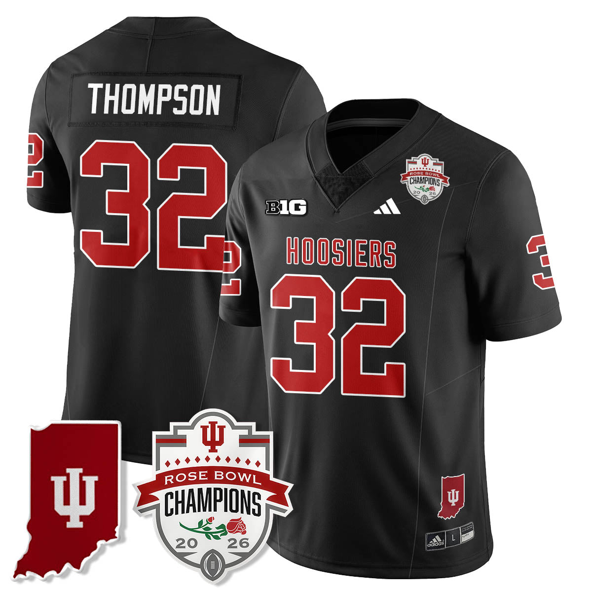 Indiana H Vapor Limited Football Jersey - Rose Bowl Champions - All Stitched