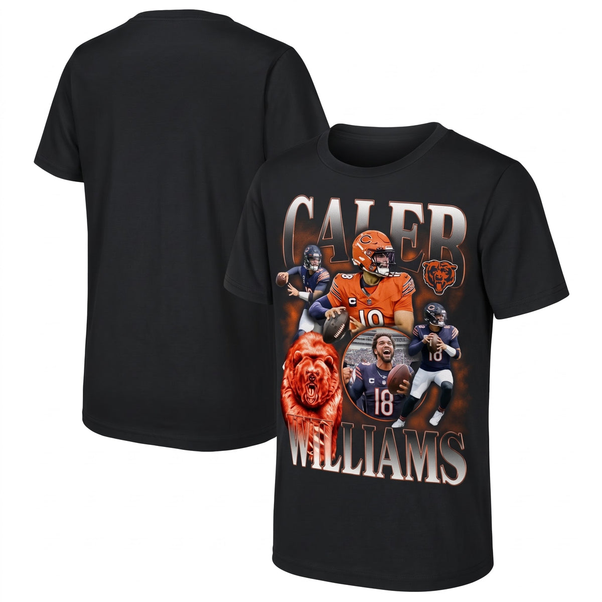 Chicago Bears Caleb Williams One Side Printed T-Shirt V5