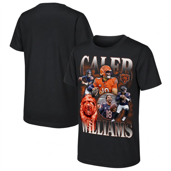 Chicago Bears Caleb Williams One Side Printed T-Shirt V5