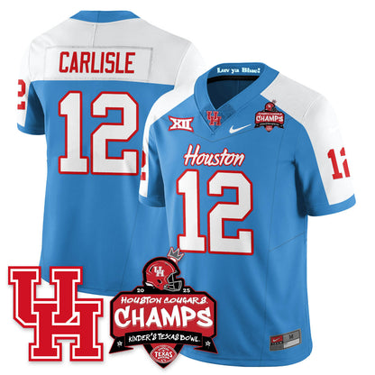 Houston Cougar Football 2025 Kinder's Texas Bowl Champions Jersey - All Stitched