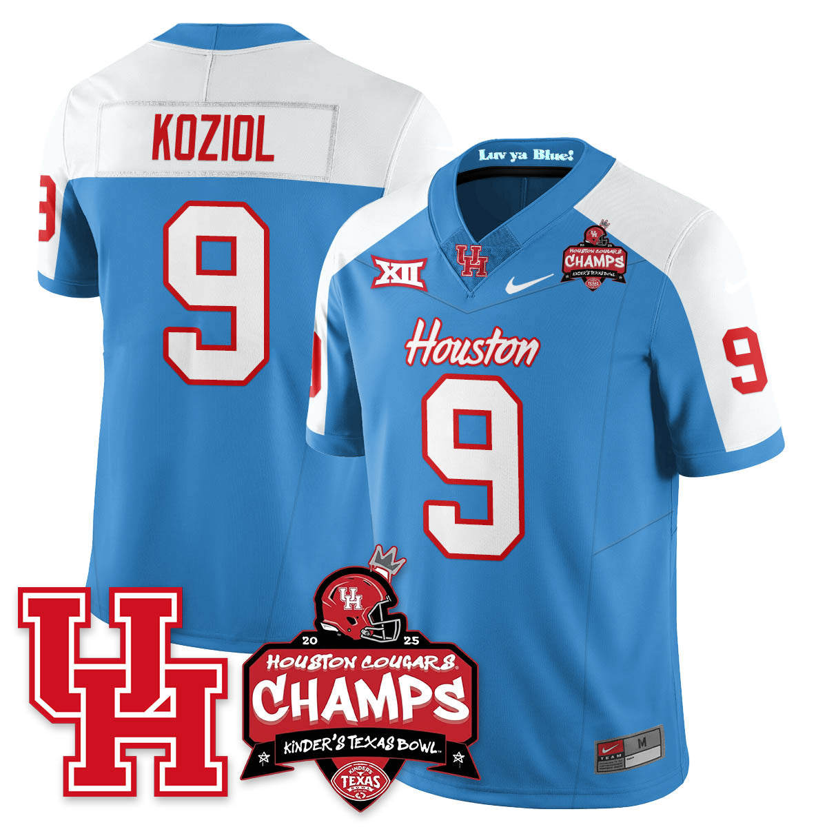 HCG Football 2025 Kinder's Texas Bowl Champions Jersey - All Stitched