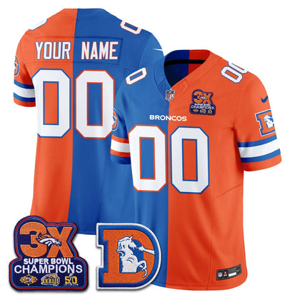 DEN Throwback Split Vapor Jersey - Stitched (V3)