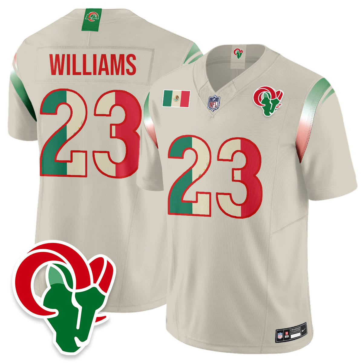 LAR Mexico Vapor Limited Jersey - All Stitched