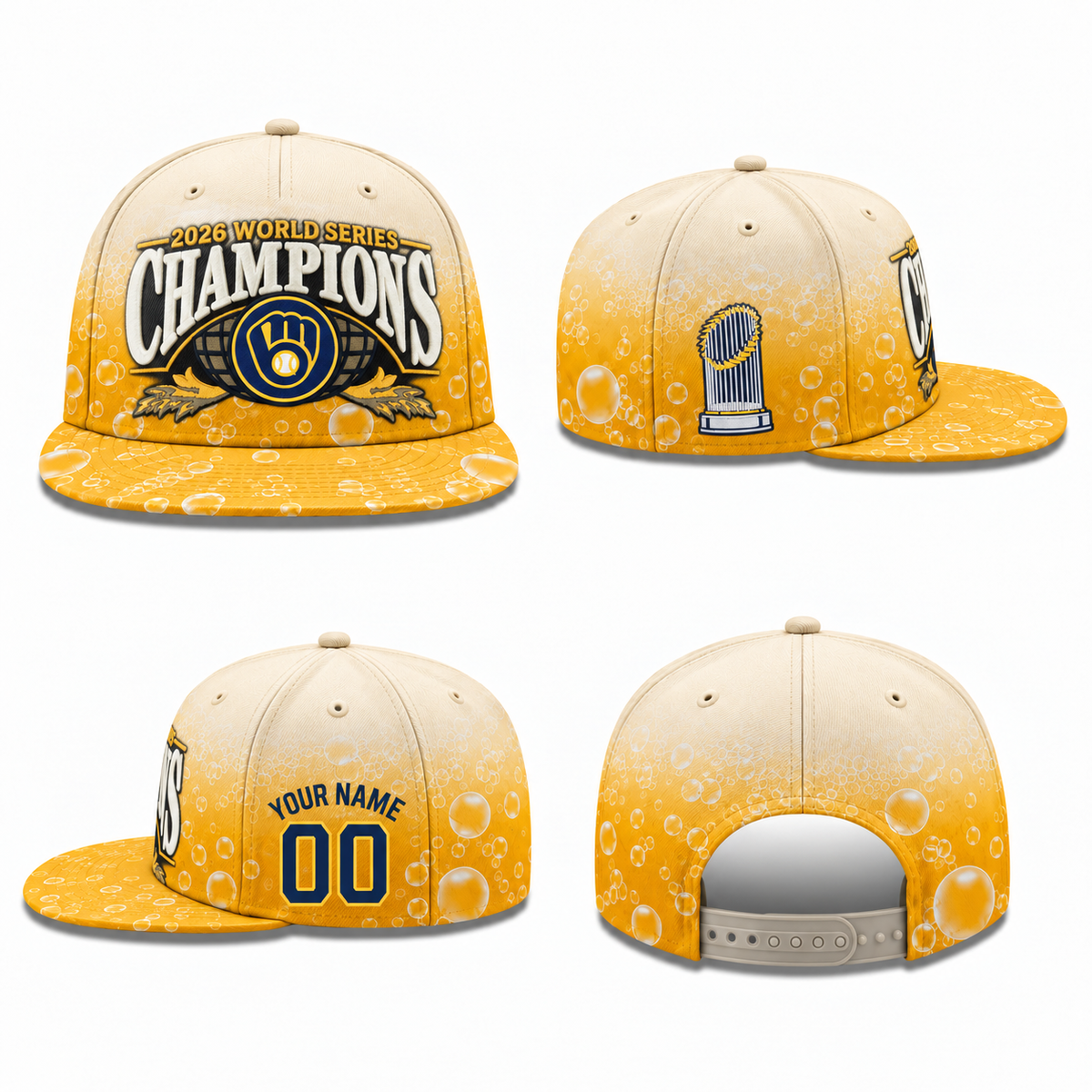 MIL 2026 World Series Champions Personalized Snapback Cap - Printed V5