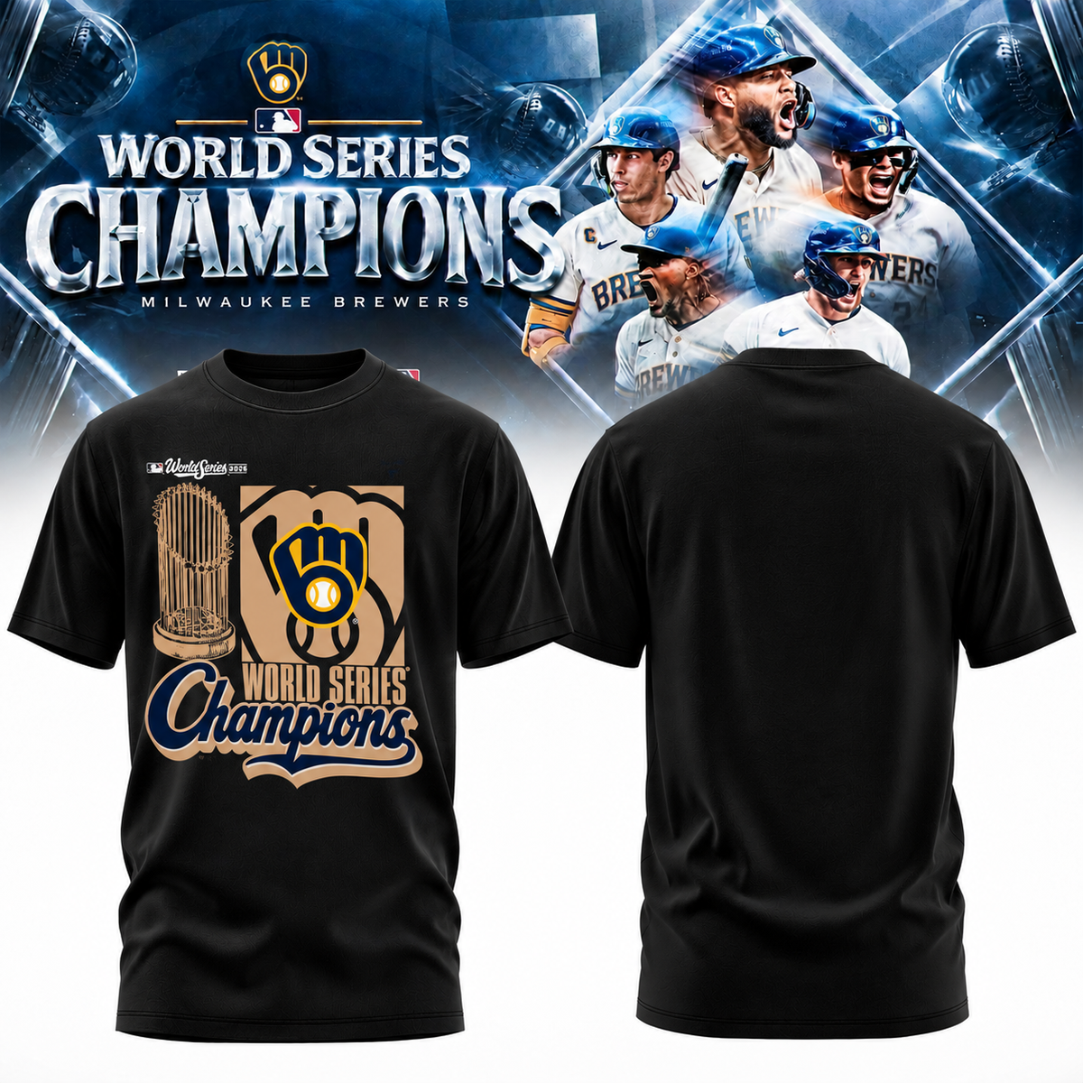 MIL World Series Champions One Side T-Shirt - Printed V16