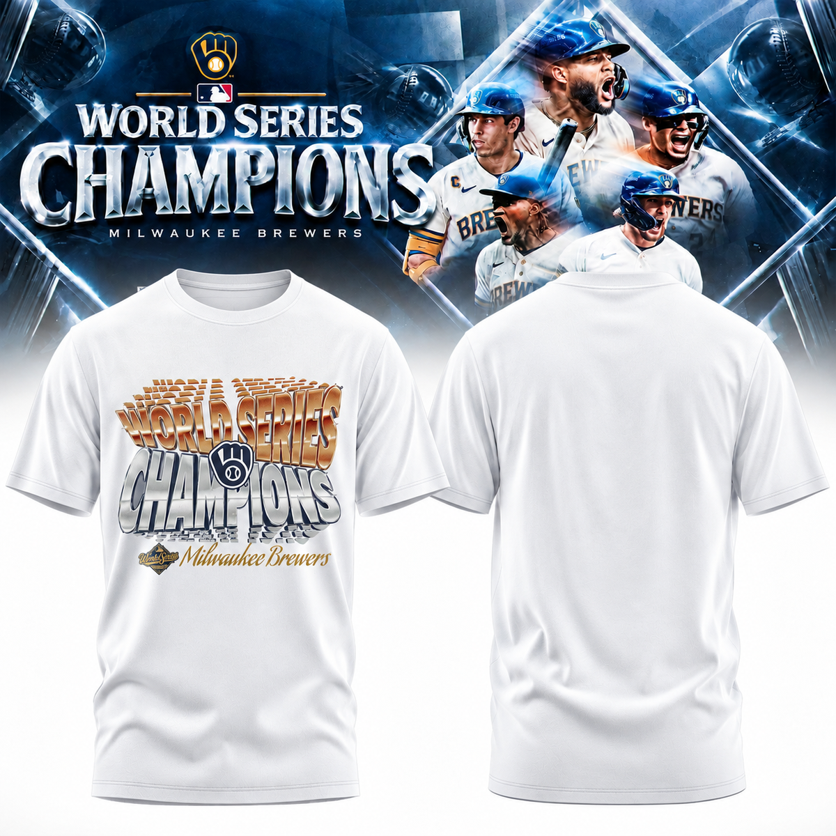 MIL World Series Champions One Side T-Shirt - Printed V12