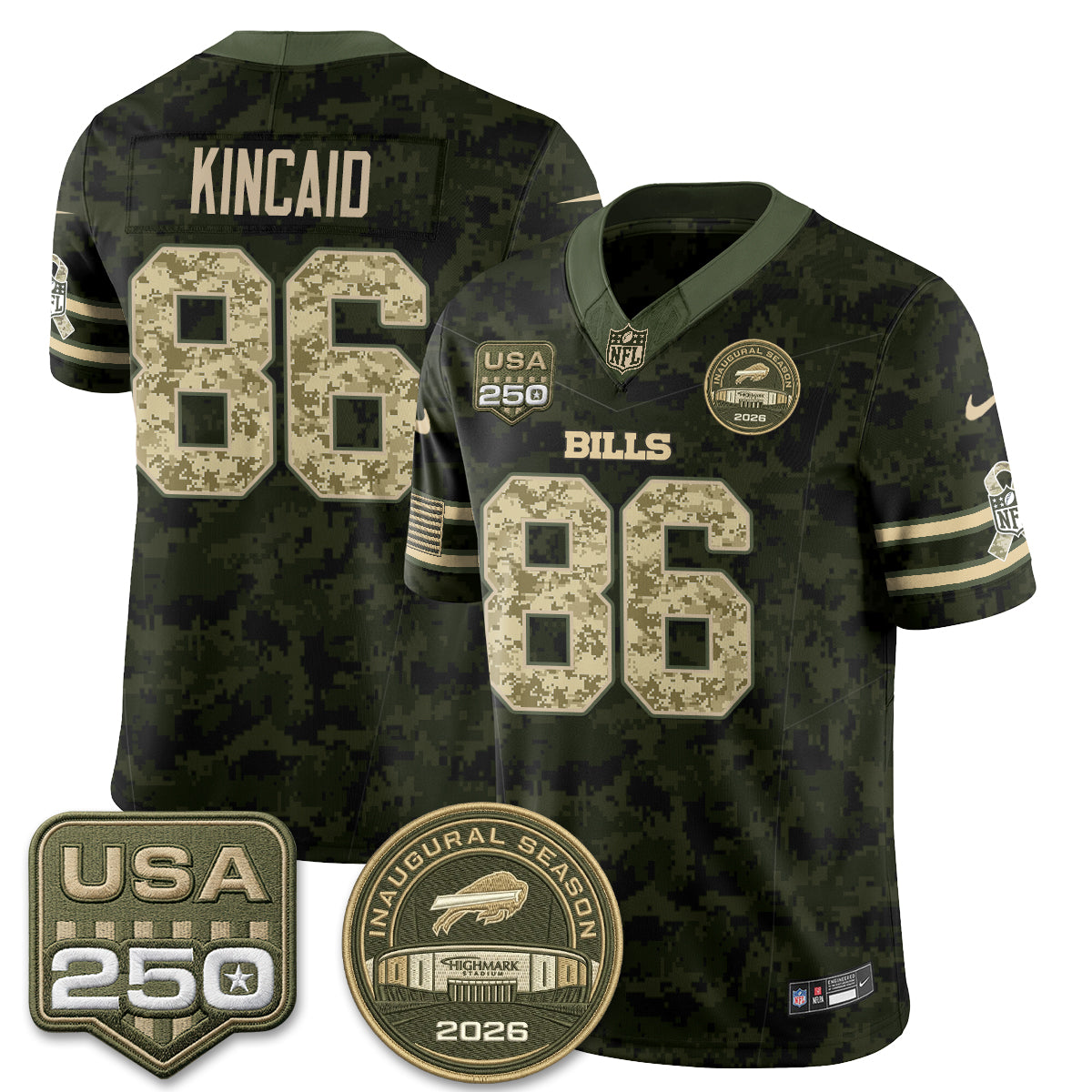 BUF 2026 Salute to Service Edition Vapor Jersey - Stitched