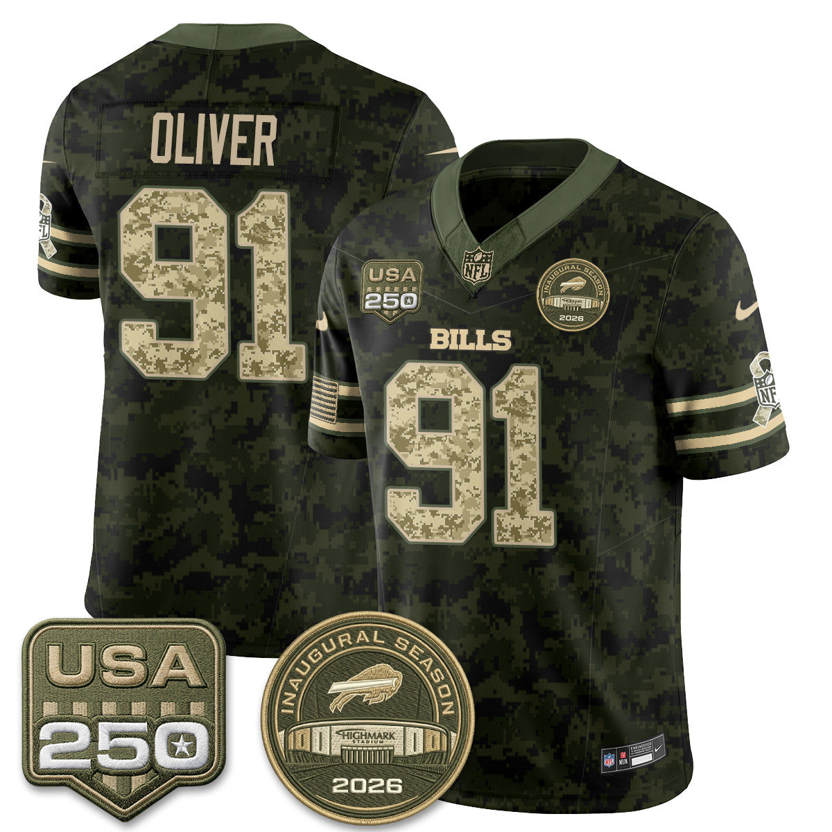 BUF 2026 Salute to Service Edition Vapor Jersey - Stitched
