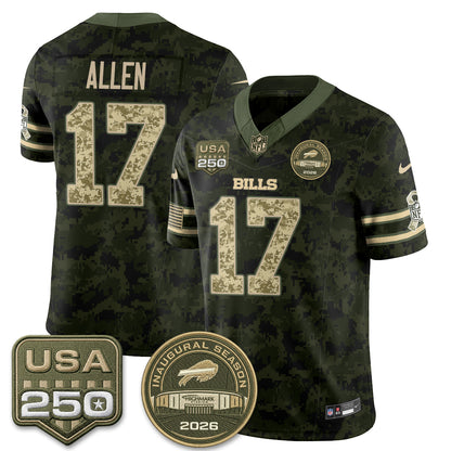 BUF 2026 Salute to Service Edition Vapor Jersey - Stitched