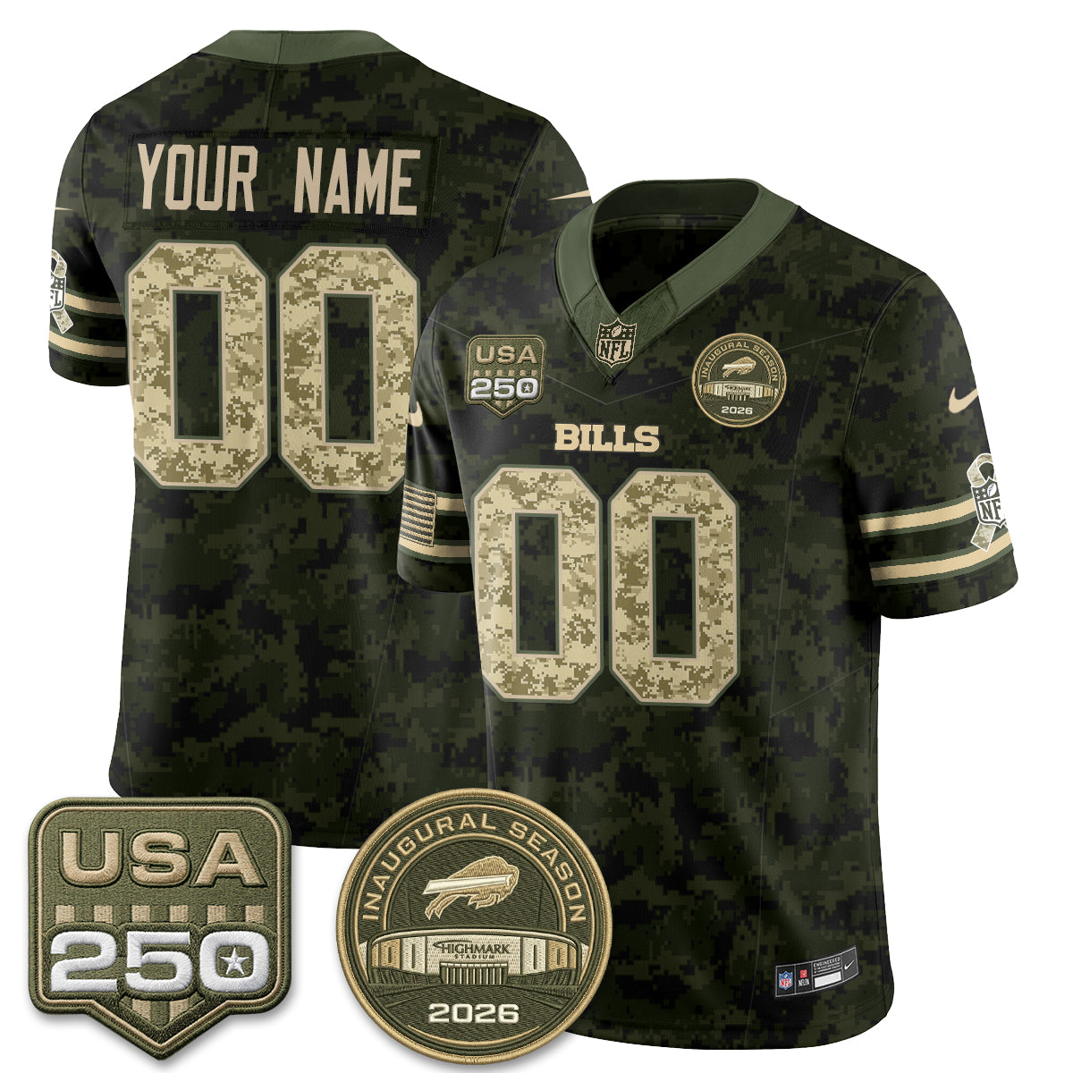 BUF 2026 Salute to Service Edition Vapor Jersey - Stitched