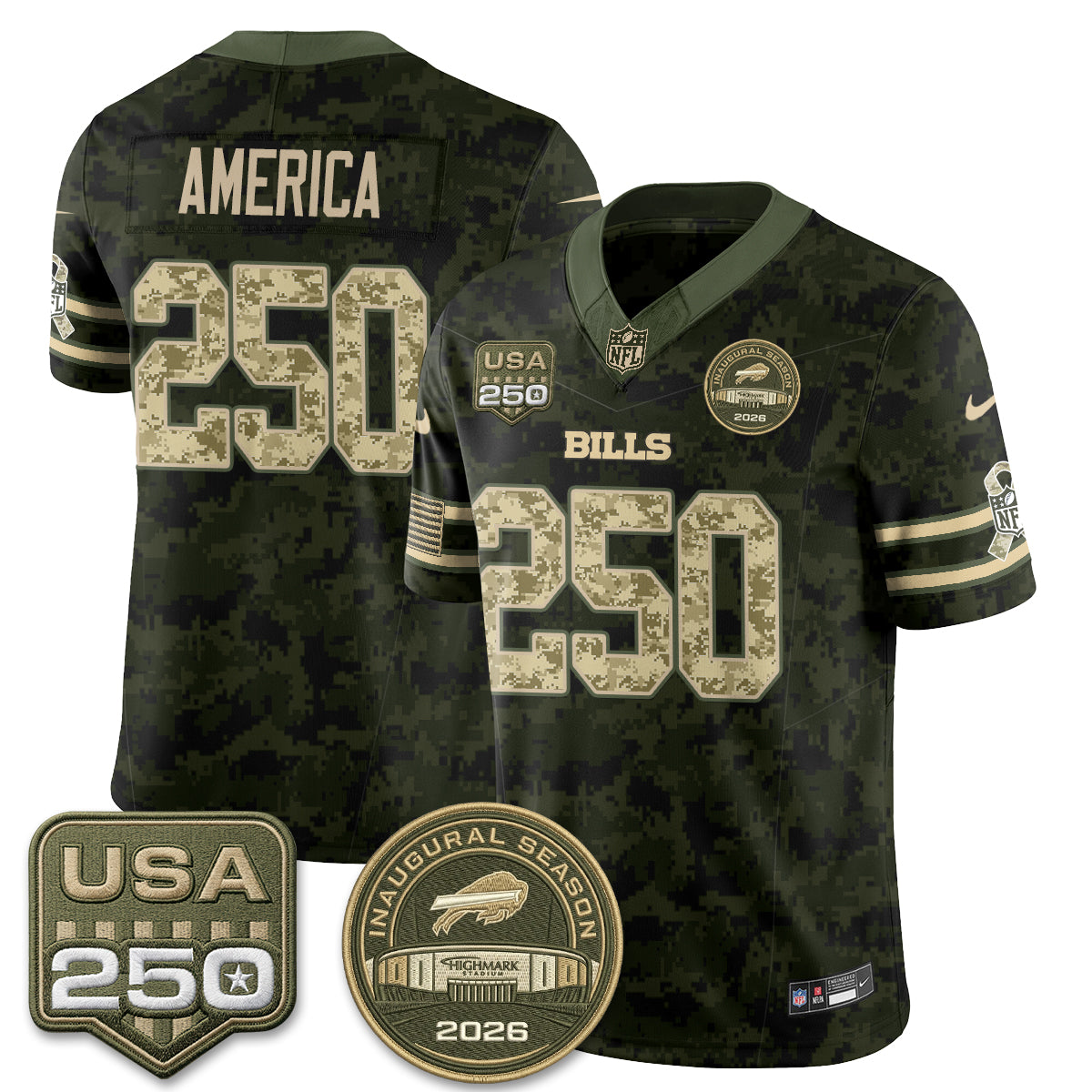 BUF 2026 Salute to Service Edition Vapor Jersey - Stitched