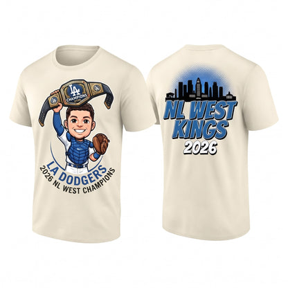 LAD 2026 NL West Champs Two Sides T-Shirt - Printed V3