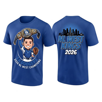 LAD 2026 NL West Champs Two Sides T-Shirt - Printed V3