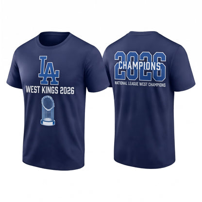 LAD 2026 NL West Champs Two Sides T-Shirt - Printed V1