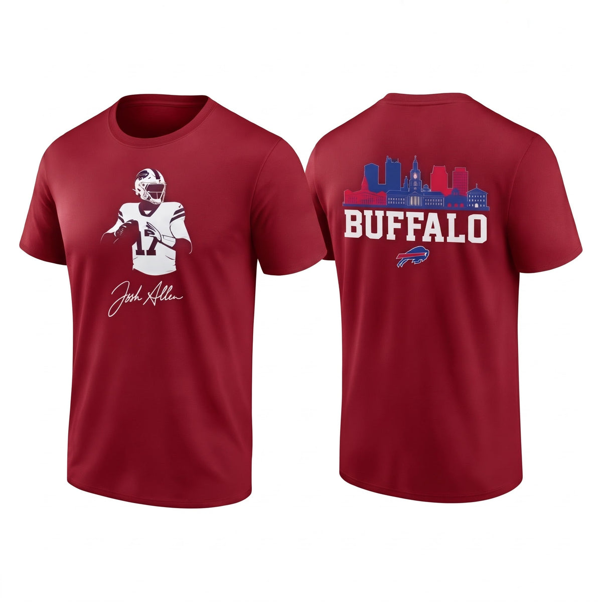 BUF John Allen #17 Two Sides T-Shirt - Printed V2