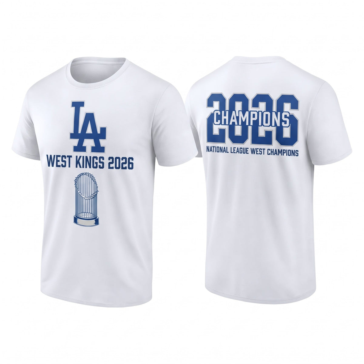 LAD 2026 NL West Champs Two Sides T-Shirt - Printed V1