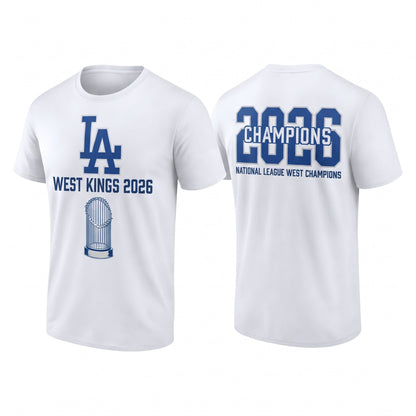 LAD 2026 NL West Champs Two Sides T-Shirt - Printed V1