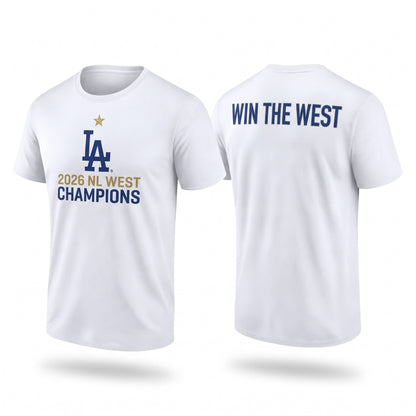 LAD 2026 NL West Champs Two Sides T-Shirt - Printed V6