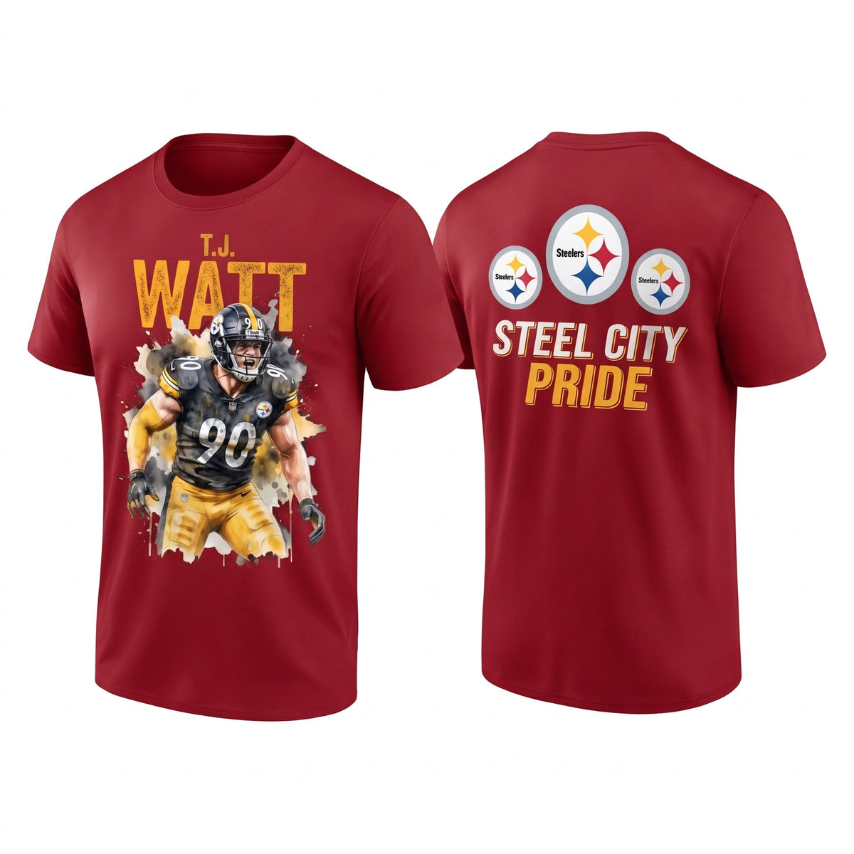 PIT TJ. Watt #90 Two Sides T-Shirt - Printed V4