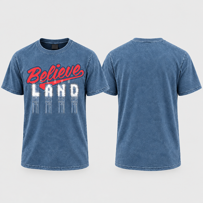 CLE Believe Land Washed T-Shirt - Printed