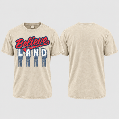CLE Believe Land Washed T-Shirt - Printed