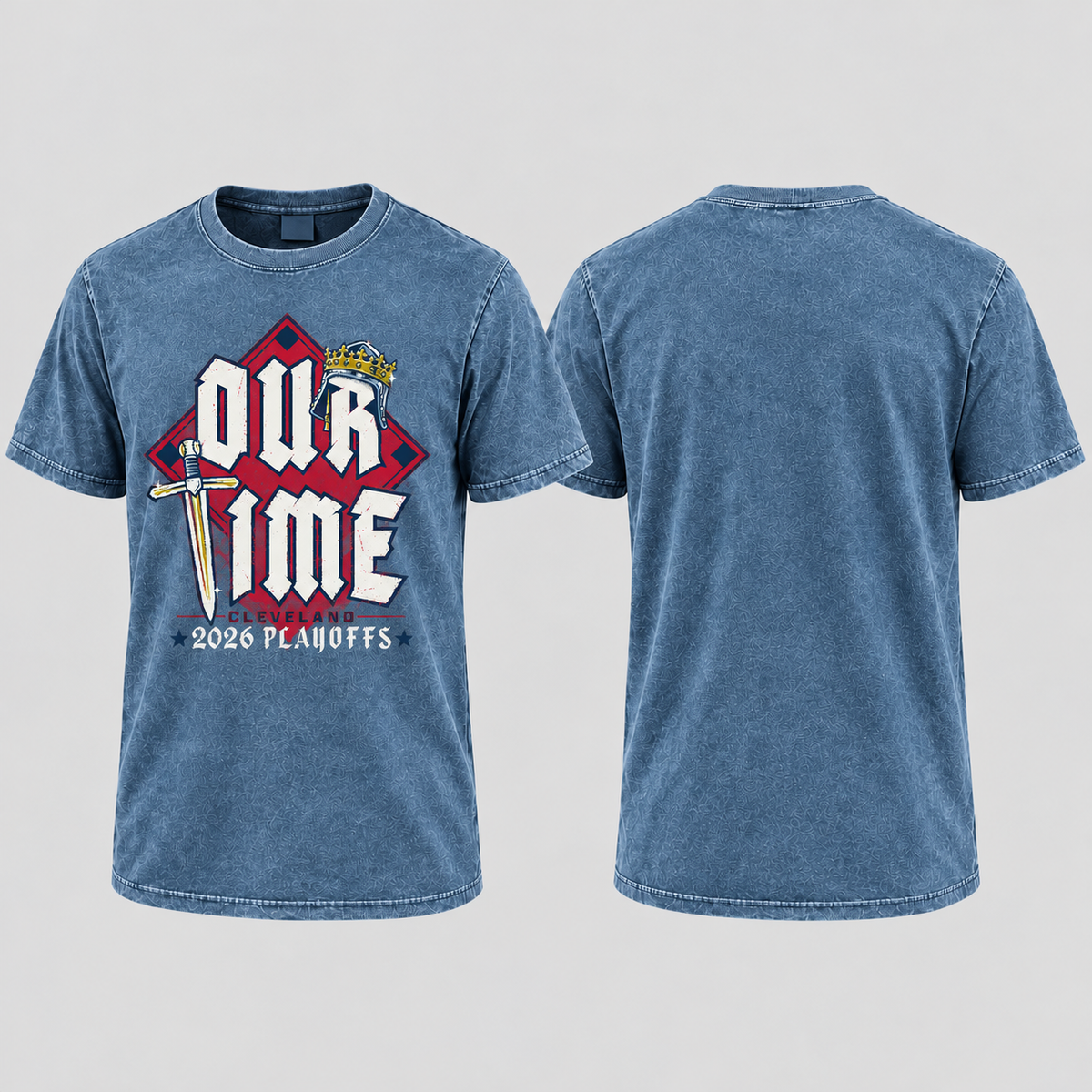 CLE 2026 Playoffs Washed T-Shirt - Printed