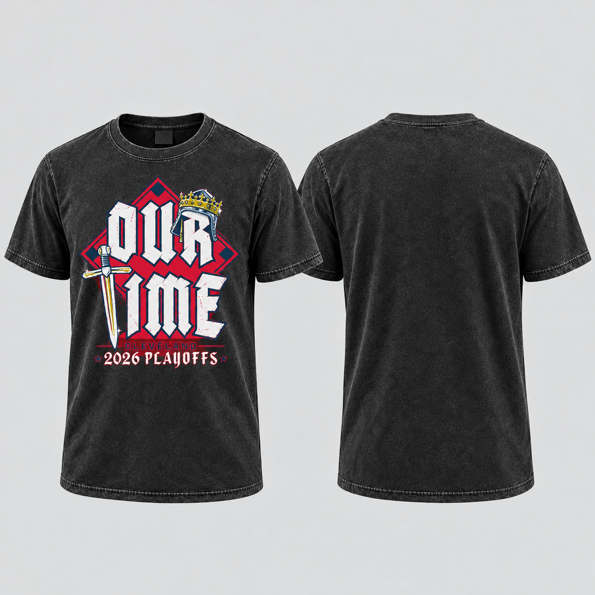 CLE 2026 Playoffs Washed T-Shirt - Printed