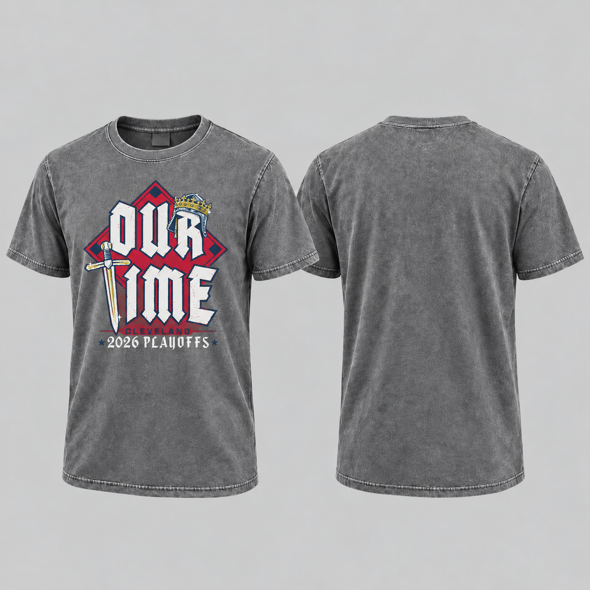 CLE 2026 Playoffs Washed T-Shirt - Printed