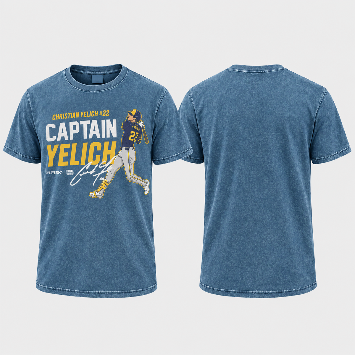 MIL Captain Yelich Washed T-Shirt - Printed