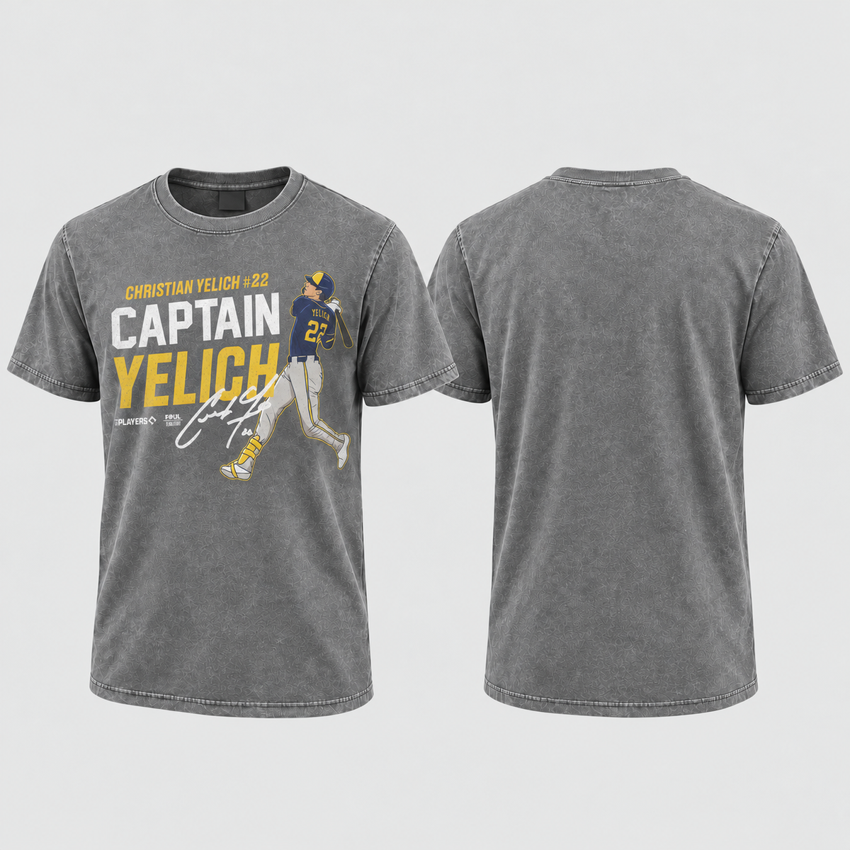 MIL Captain Yelich Washed T-Shirt - Printed