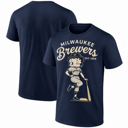 MIL Baseball Girl One Side T-Shirt - Printed