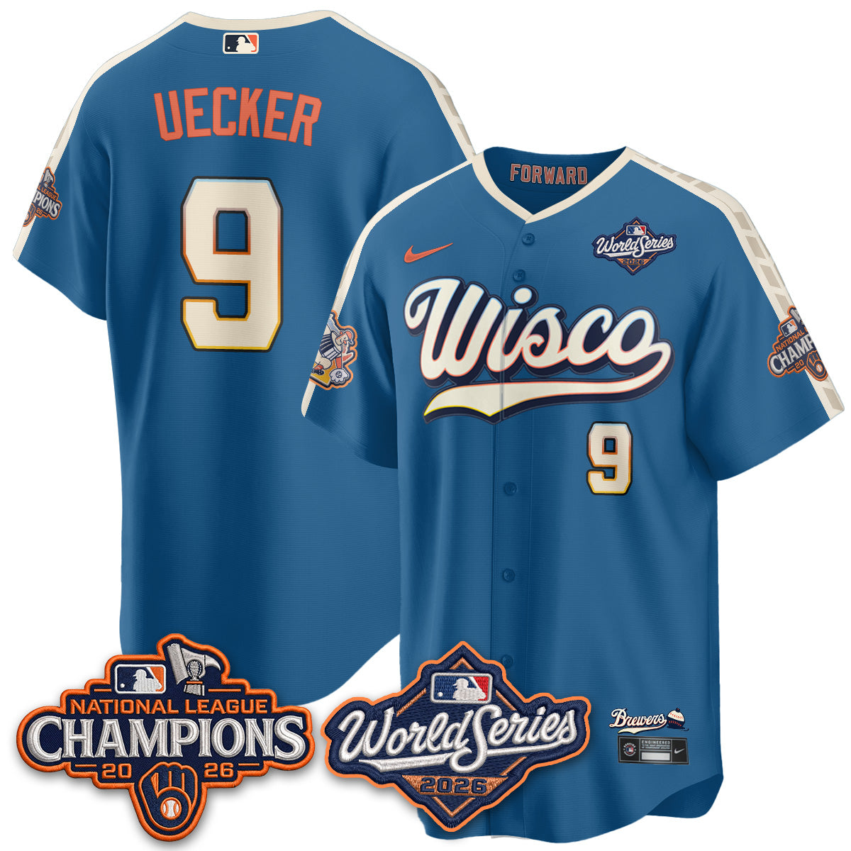 MIL WS26 & 2026 NL Champions City Connect Jersey - Stitched (Tiktok)